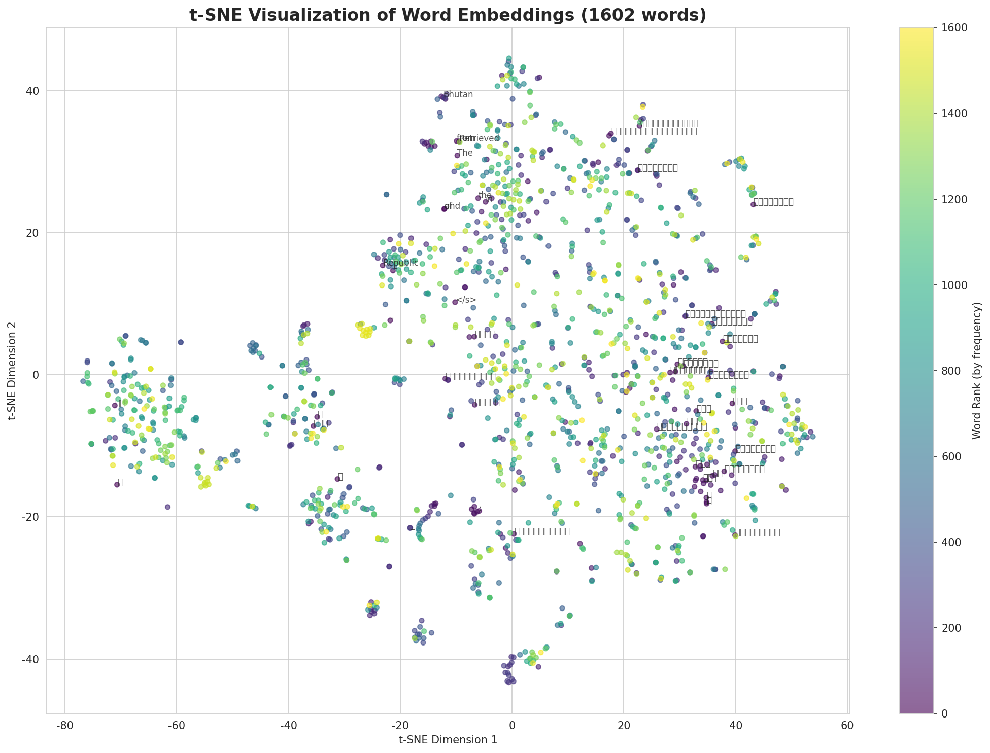 t-SNE Words