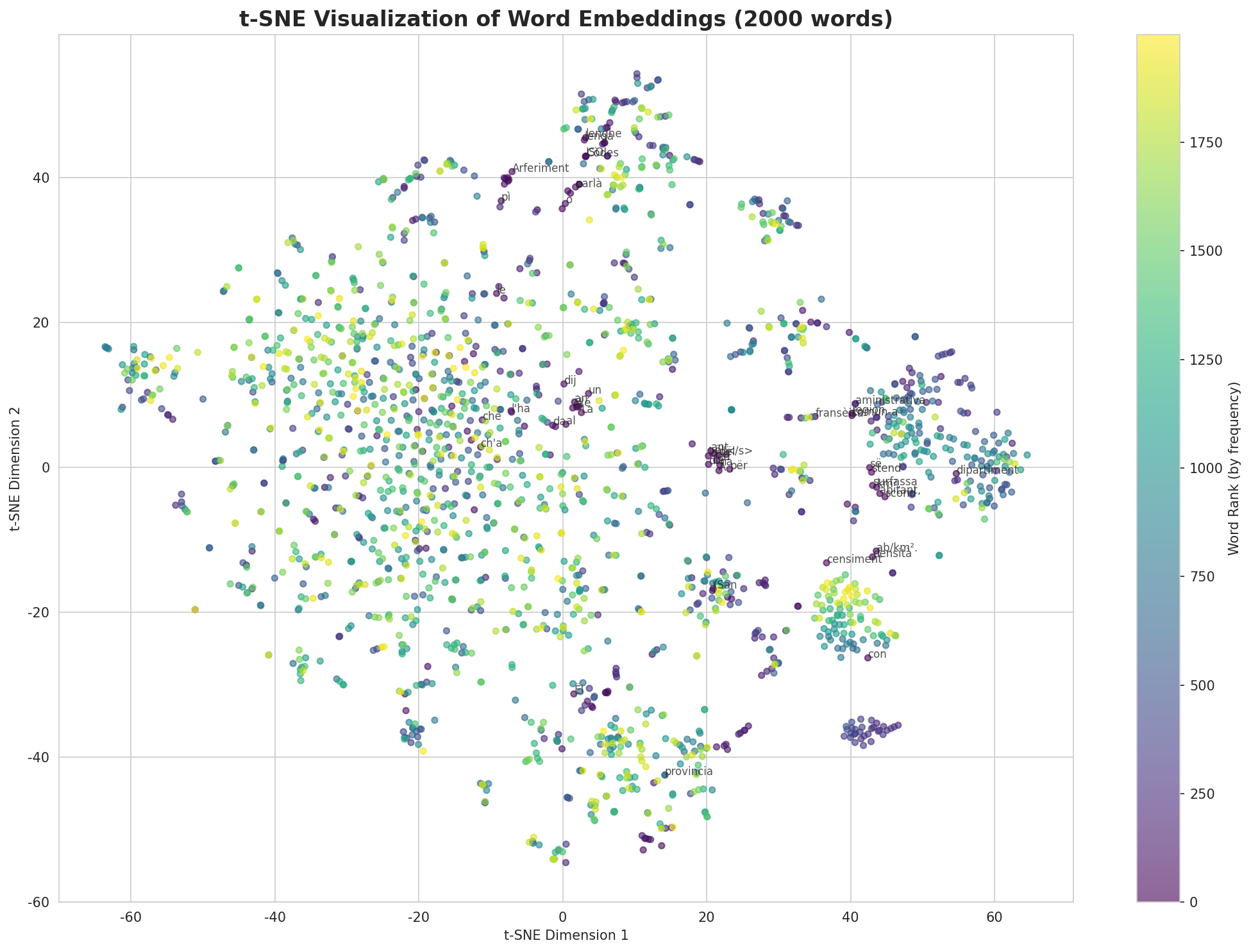 t-SNE Words