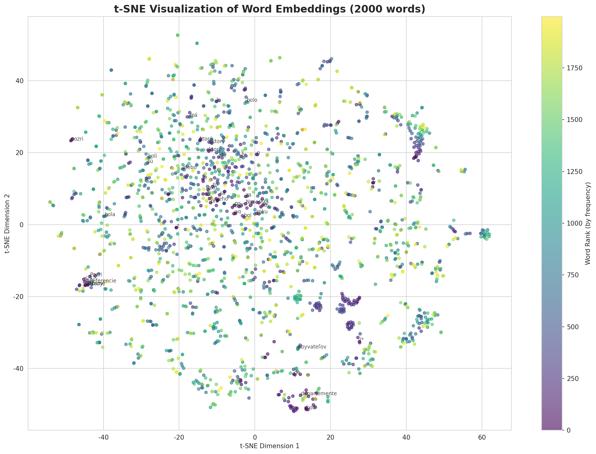 t-SNE Words