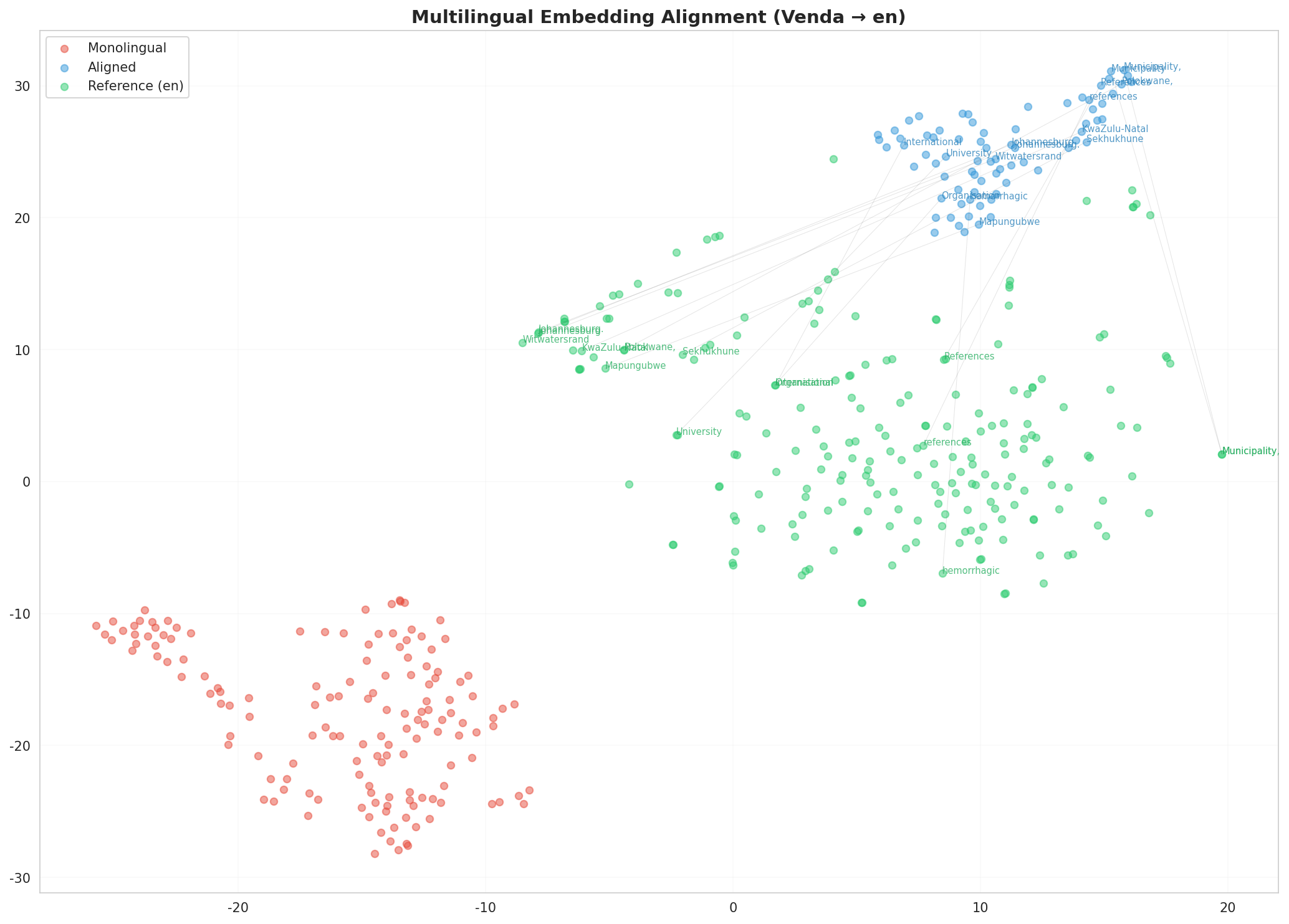 Multilingual t-SNE